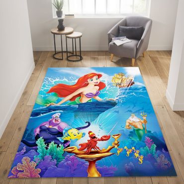 Ariel Disney Princess Rug, Disney-themed princess room carpets, Diverse designs and sizes 01