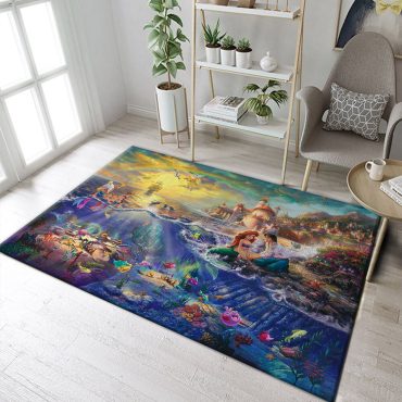 Ariel Disney Princess Rug, Disney-themed princess room carpets, Diverse designs and sizes 02