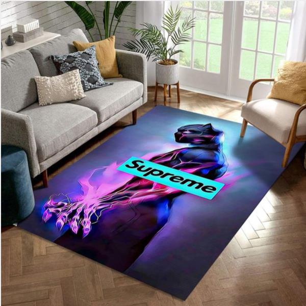 Black Panther Supreme Area Rug For Gift Bedroom Rug Home US Decor  Area Rug Decor room Carpet rugs carpet home rugs decor 3x5 4x6 5x8 5.2x 9 ft Non-Slip Carpet for Bedroom