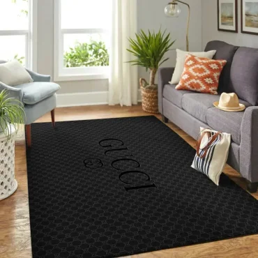 Black logo Gucci living room carpet and rug Area Rug Decor room Carpet rugs carpet home rugs decor 3x5 4x6 5x8 5.2x 9 ft Non-Slip Carpet for Bedroom