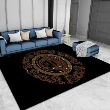 Bronze logo Versace living room carpet and rug  Area Rug Decor room Carpet rugs carpet home rugs decor 3x5 4x6 5x8 5.2x 9 ft Non-Slip Carpet for Bedroom
