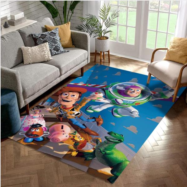 Buzz Lightyear And Friends In Toys Story Movie Area Rug , Disney-themed princess room carpets, Diverse designs and sizes