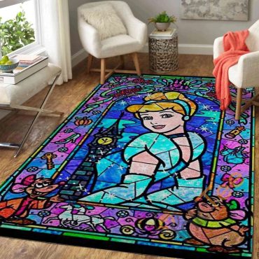 Cinderella Rug, Disney-themed princess room carpets, Diverse designs and sizes 01