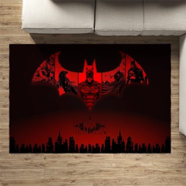 Collection of Batman Logo Rugs, Batman Movie-themed Rugs, Batman Rug, Diverse Designs and Sizes 11