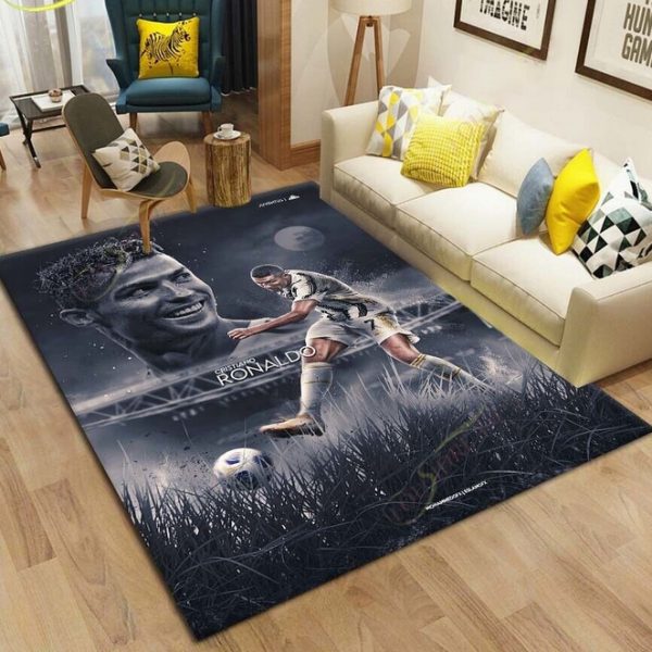 Cristiano Ronaldo Themes Rug, CR 7 Rug, Football-Themed Home Decor Carpets, Diverse Designs and Sizes 02