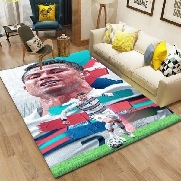 Cristiano Ronaldo Themes Rug, CR 7 Rug, Football-Themed Home Decor Carpets, Diverse Designs and Sizes 03