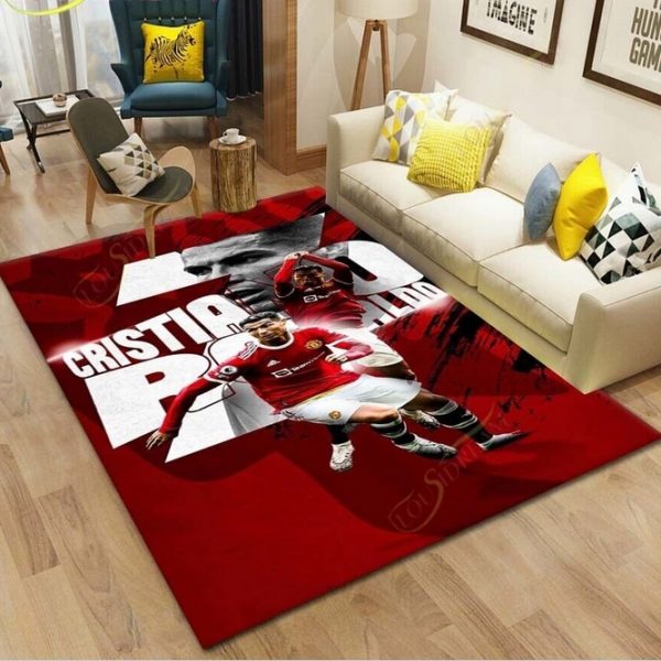 Cristiano Ronaldo Themes Rug, CR 7 Rug, Football-Themed Home Decor Carpets, Diverse Designs and Sizes 11