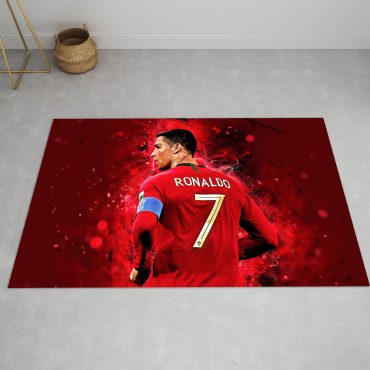 Cristiano Ronaldo Themes Rug, Football Player Rugs, Football-Themed Home Decor Carpets, Diverse Designs and Sizes 06
