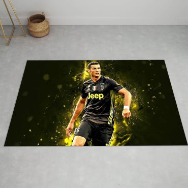 Cristiano Ronaldo Themes Rug, Football Player Rugs, Football-Themed Home Decor Carpets, Diverse Designs and Sizes 07