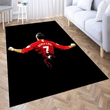 Cristiano Ronaldo Themes Rug, Football Player Rugs, Football-Themed Home Decor Carpets, Diverse Designs and Sizes 14