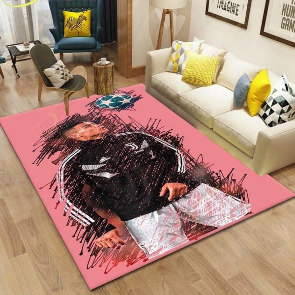 Cristiano Ronaldo Themes Rug, Football Player Rugs, Football-Themed Home Decor Carpets, Diverse Designs and Sizes 15