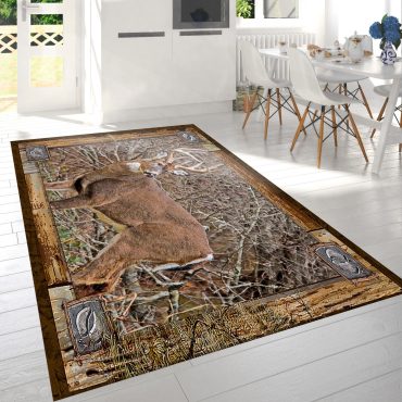 Deer Hunting Area Rug Decor room,Deer carpet rugs carpet home rugs decor 3x5 4x6 5x8 5.2x 9 ft Non-Slip Carpet for Bedroom 14