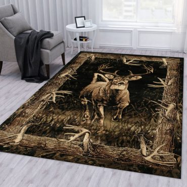 Deer Hunting Area Rug Decor room,Deer carpet rugs carpet home rugs decor 3x5 4x6 5x8 5.2x 9 ft Non-Slip Carpet for Bedroom 28