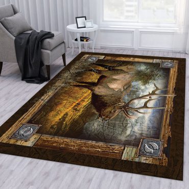 Deer Hunting Area Rug Decor room,Deer carpet rugs carpet home rugs decor 3x5 4x6 5x8 5.2x 9 ft Non-Slip Carpet for Bedroom 30