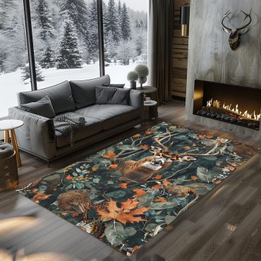 Deer rug Hunting Rug Deer Hunting Rugs Whitetail deer Hunting season Fishing rug Duck hunting Wild turkey hunting rug Carpet camouflage Bear carpet Rustic Carpet Cabin Rug for Home Décor 02