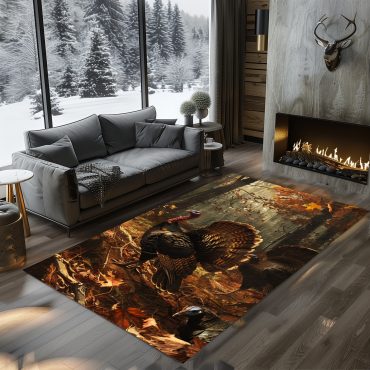 Deer rug Hunting Rug Deer Hunting Rugs Whitetail deer Hunting season Fishing rug Duck hunting Wild turkey hunting rug Carpet camouflage Bear carpet Rustic Carpet Cabin Rug for Home Décor 09