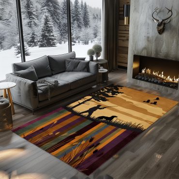 Deer rug Hunting Rug Deer Hunting Rugs Whitetail deer Hunting season Fishing rug Duck hunting Wild turkey hunting rug Carpet camouflage Bear carpet Rustic Carpet Cabin Rug for Home Décor 10