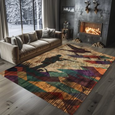 Deer rug Hunting Rug Deer Hunting Rugs Whitetail deer Hunting season Fishing rug Duck hunting Wild turkey hunting rug Carpet camouflage Bear carpet Rustic Carpet Cabin Rug for Home Décor 22