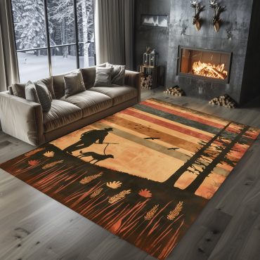 Deer rug Hunting Rug Deer Hunting Rugs Whitetail deer Hunting season Fishing rug Duck hunting Wild turkey hunting rug Carpet camouflage Bear carpet Rustic Carpet Cabin Rug for Home Décor 23