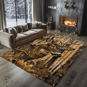 Deer rug Hunting Rug Deer Hunting Rugs Whitetail deer Hunting season Fishing rug Duck hunting Wild turkey hunting rug Carpet camouflage Bear carpet Rustic Carpet Cabin Rug for Home Décor 29