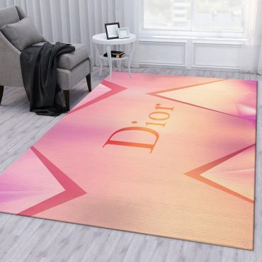Dior Pink Background Area Carpet Rug Area Rug Decor room Carpet rugs carpet home rugs decor 3x5 4x6 5x8 5.2x 9 ft Non-Slip Carpet for Bedroom, Living Room Rug