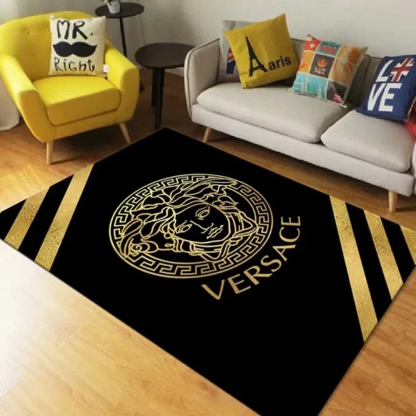Gold logo Versace living room carpet and rug  Area Rug Decor room Carpet rugs carpet home rugs decor 3x5 4x6 5x8 5.2x 9 ft Non-Slip Carpet for Bedroom