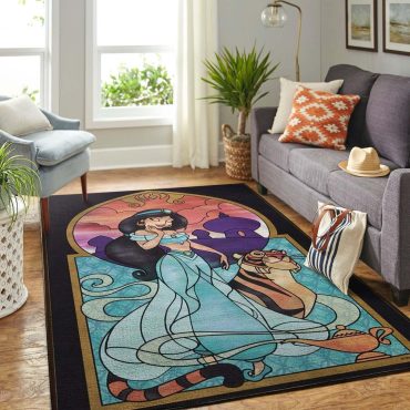Jasmine Aladdin Princess Rug, Disney-themed princess room carpets, Diverse designs and sizes 02