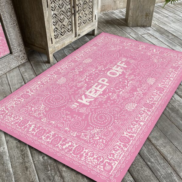 Pink and White Keep Off Rug Popular IKEA Carpet Keepoff Rug Sneaker Room Mat Hypebeast Rug Area Rug Decor 3×5 4×6 5×8 5.2x 9 ft Non-Slip Carpet for Living Room