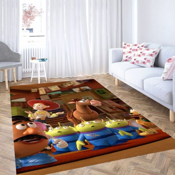Pottato Head And Another Character Toy Story Living Room Modern Carpet Rug, Disney-themed princess room carpets, Diverse designs and sizes