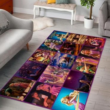 Rapunzel Disney Princess Rug, Disney-themed princess room carpets, Diverse designs and sizes 02
