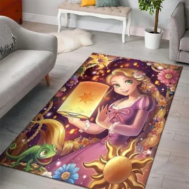 Rapunzel Disney Princess Rug, Disney-themed princess room carpets, Diverse designs and sizes