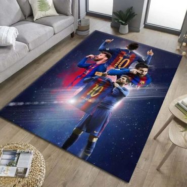 Ronaldo, Messi, Mbappe, Neymar Pattern Rug Area Rug Football Player rug Non-slip rug with Ronaldo, Messi, Mbappe, Neymar pattern