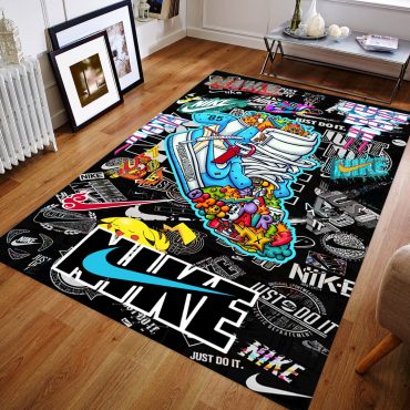 Sneaker Rug, Nike Rug Area Rug Decor room Carpet rugs carpet home rugs decor 3x5 4x6 5x8 5.2x 9 ft Non-Slip Carpet for Bedroom, Living Room Rug
