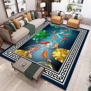 New 3D Cartoon Animals Butterfly Carp Floor Mat Door Mat 3x5 4x6 5x7 5.2x9 ft Non Slip Carpet for Living Room Bed Room Sofa Decor 3x5 4x6 18