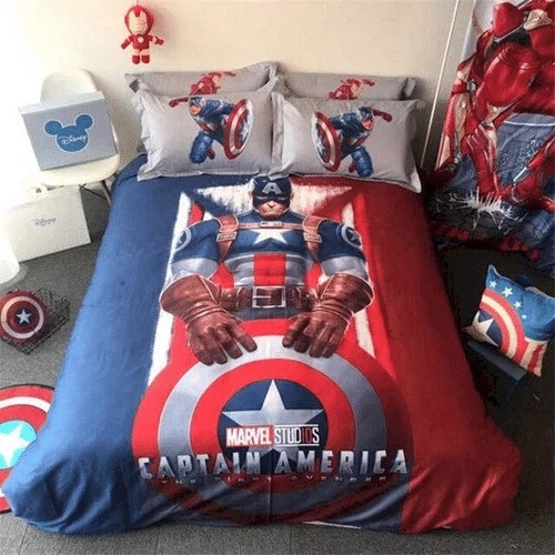 Captain America Bedding Sets Duvet Cover Bedroom Quilt Bed Diverse Design and Materials 01