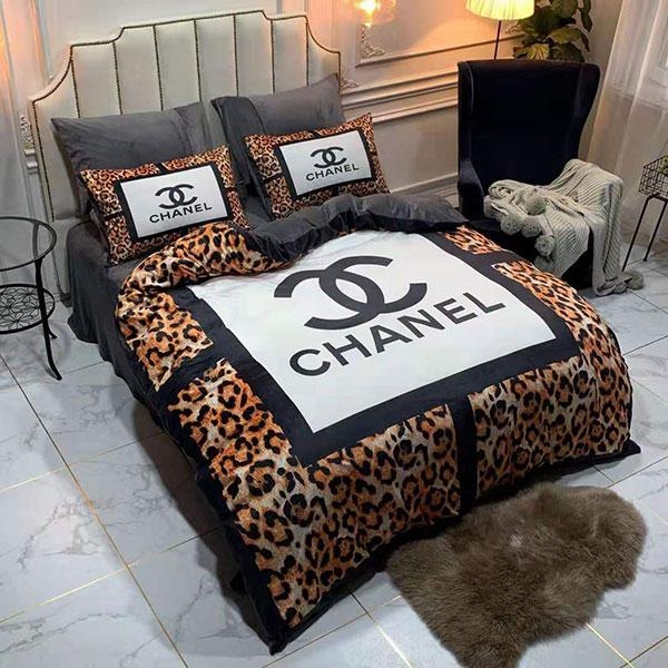 Chanel Logo Leopard Print Bedding Set Diverse Design and Materials