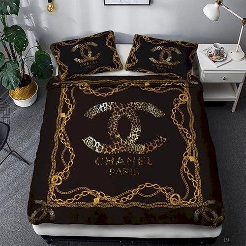 Chanel Luxury Bedding Sets Duvet Cover Bedroom Luxury Brand Bedding Diverse Design and Materials 02