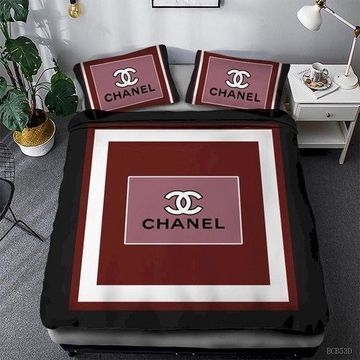 Chanel Red White Bedding Sets Duvet Cover Sheet Cover Pillow Cases Luxury Bedroom Sets Diverse Design and Materials