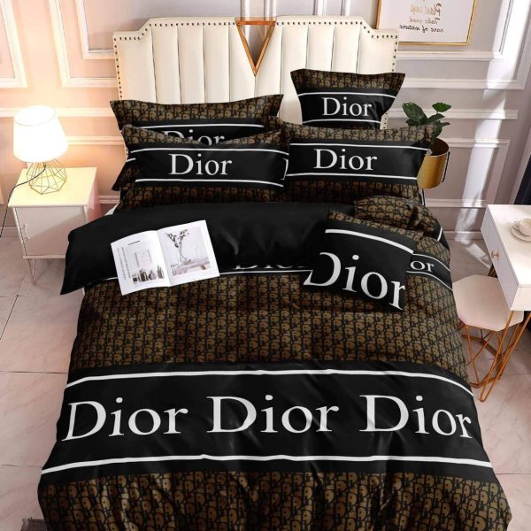 Christian Dior Bedding Set Bed Sheets Spread Comforter Duvet Cover Bedding Sets Gift for Adidas Lover Diverse Design and Materials