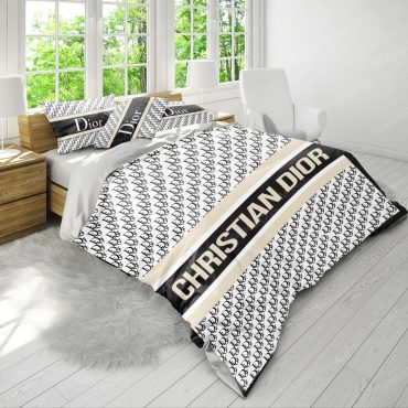 Christian Dior Logo Brands Bedding Set Diverse Design and Materials