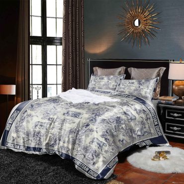 Christian Dior Logo Brands Bedding Set Duvet Cover Luxury Brand Bedding Sets Gift for Chanel Lover Diverse Design and Materials