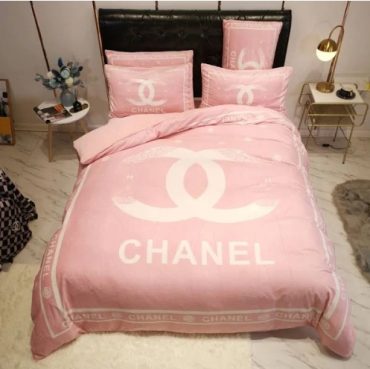 Coco Chanel Baby Pink Bedding Set Diverse Design and Materials