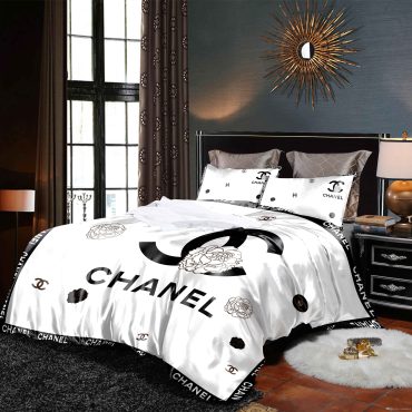Coco Chanel Logo Bedding Set Duvet Cover Bedding Set Comfortable Bedding Set For Bedroom Diverse Design and Materials