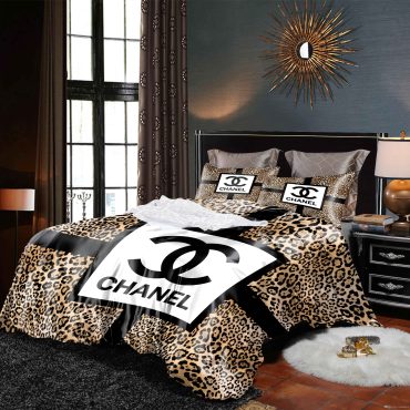 Coco Chanel Logo Bedding Set Duvet Cover Comfortable Bedding Set Gift for Chanel Lover Diverse Design and Materials