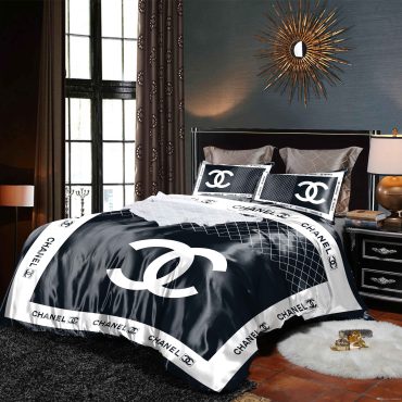 Coco Chanel Logo Bedding Set Spread Comforter Duvet Cover Bedding Sets Bedroom Decor Diverse Design and Materials