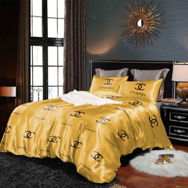 Coco Chanel Logo Brands Bedding Set Duvet Cover Bedding Set Comfortable Bedding Set Bedroom Decor Diverse Design and Materials