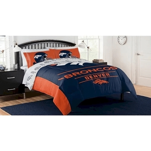 Denver Broncos NFL Bedding Sets Duvet Cover Bedroom Quilt Bed Diverse Design and Materials