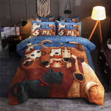 Dog And Cat Bedding Set Bed Sheets Spread Comforter Duvet Cover Bedding Sets Diverse Design and Materials