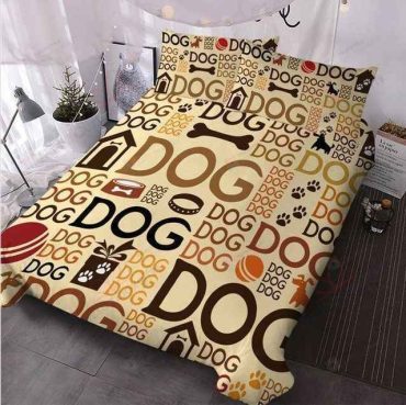 Dogs Cotton Bed Sheets Spread Comforter Duvet Cover Bedding Sets Diverse Design and Materials 03