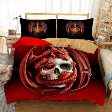 Dragon Bedding 3D Skull Bed Sheets Spread Duvet Cover Bedding Set Diverse Design and Materials